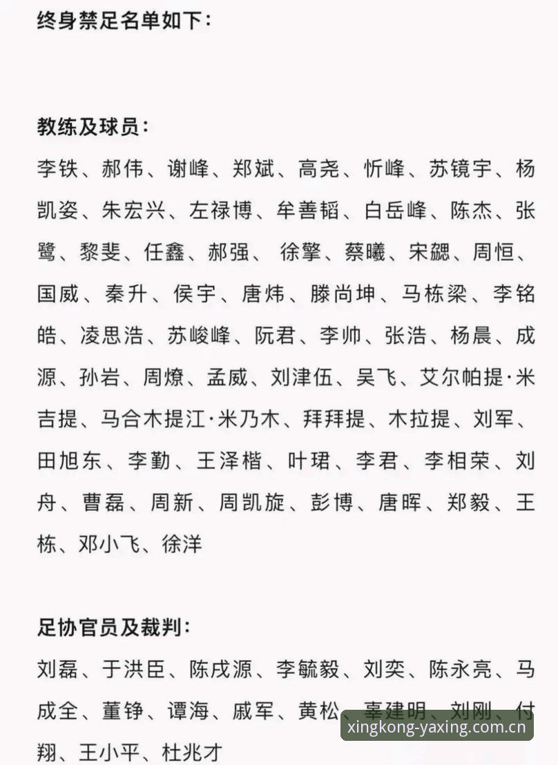 亚星官网苹果版安全吗 足坛反腐风暴深度解读:第三批禁足名单实用分析指南